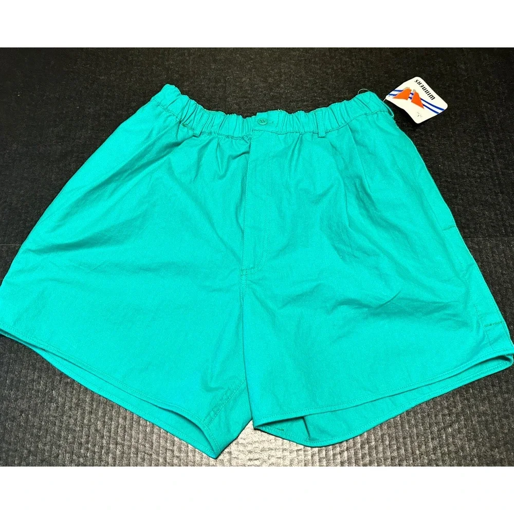 Vintage Men's Shorts‎ Winners Size Large Teal Famous Barr Men's Shorts